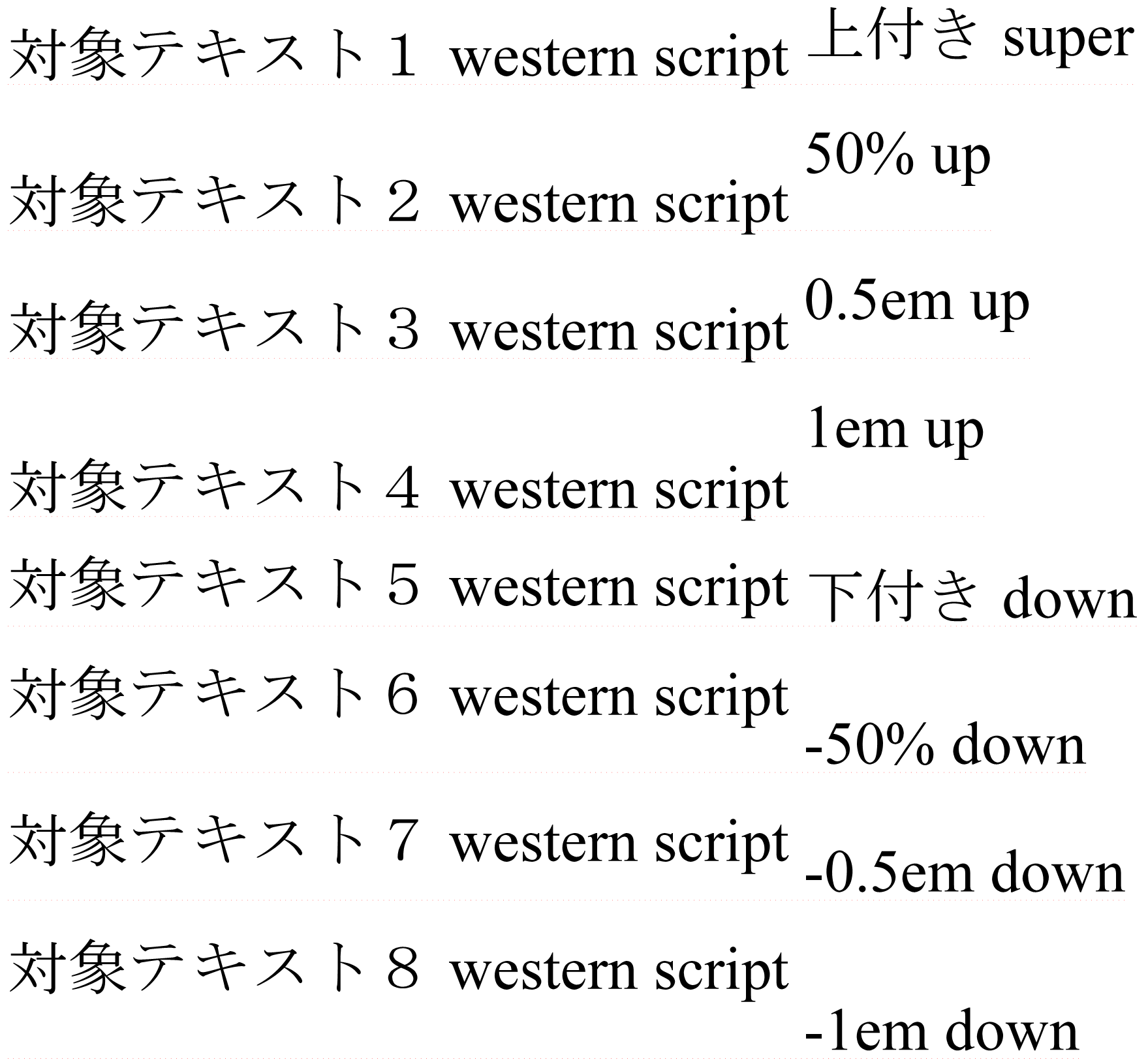 ベースライン移動