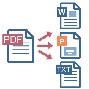 PDFをWord/PowerPoint/Text形式に変換