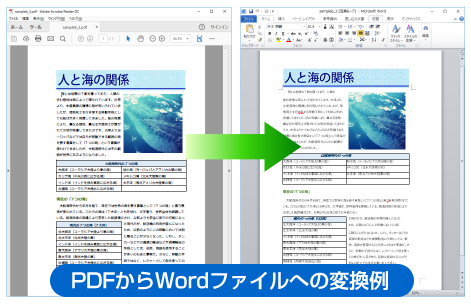 瞬簡PDF 変換 PDFからWordファイルに変換