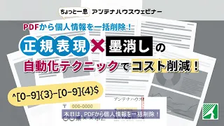 PDFから個人情報を一括削除！正規表現×墨消しの自動化テクニックでコスト削減！