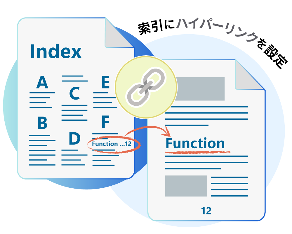 索引にハイパーリンクを設定